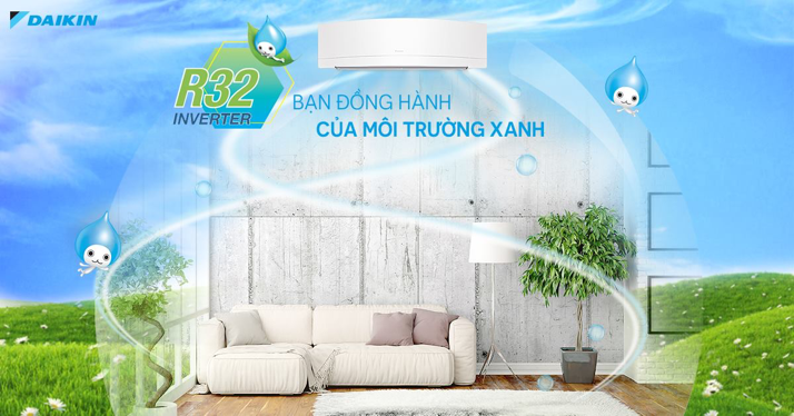 Doanh số bán hàng toàn cầu của Daikin về máy điều hòa và bơm nhiệt (Heat pums) sử dụng HFC-32 (R32) với chỉ số làm nóng toàn cầu thấp (GWP) hơn, đạt 10 triệu máy trên hơn 50 quốc gia
