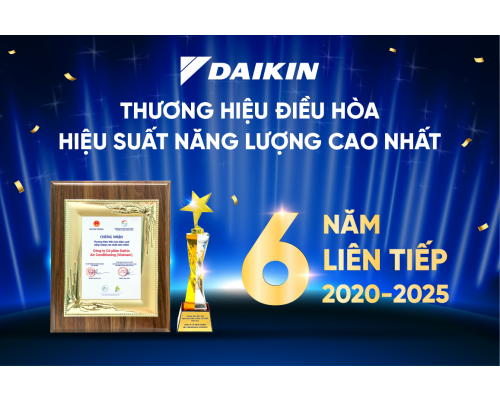Daikin Vietnam xuất sắc giữ vị tr&iacute; dẫn đầu với 6 năm li&ecirc;n tiếp đạt giải Hiệu suất năng lượng cao nhất