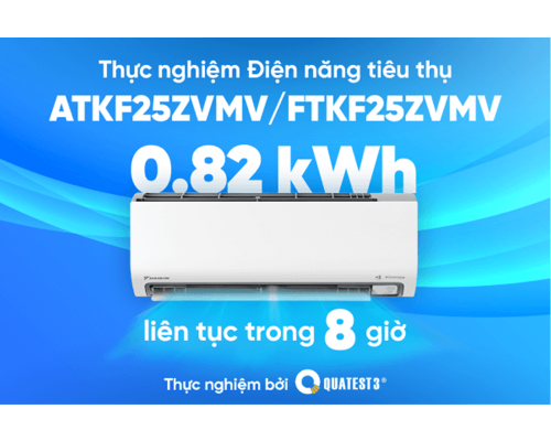 QUATEST 3 - Thực nghiệm điện năng ti&ecirc;u thụ của model Inverter ATKF25ZVMV/ FTKF25ZVMV